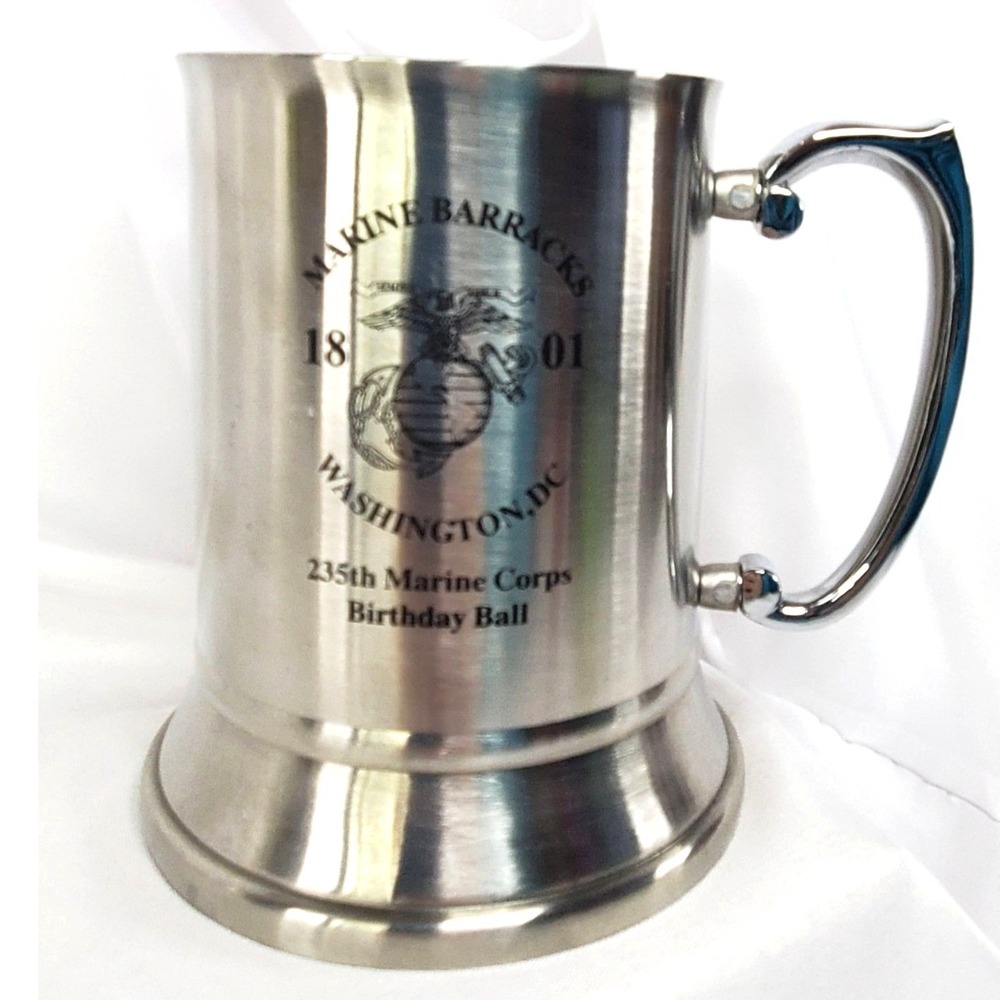 Marine Barracks Washington DC 235th USMC Birthday Ball Stainless Steel Tankard